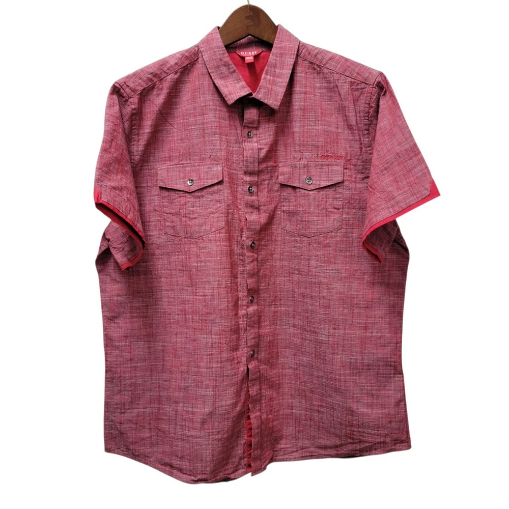 GUESS Men's Slim-Fit Button-Up Shirt Size Large